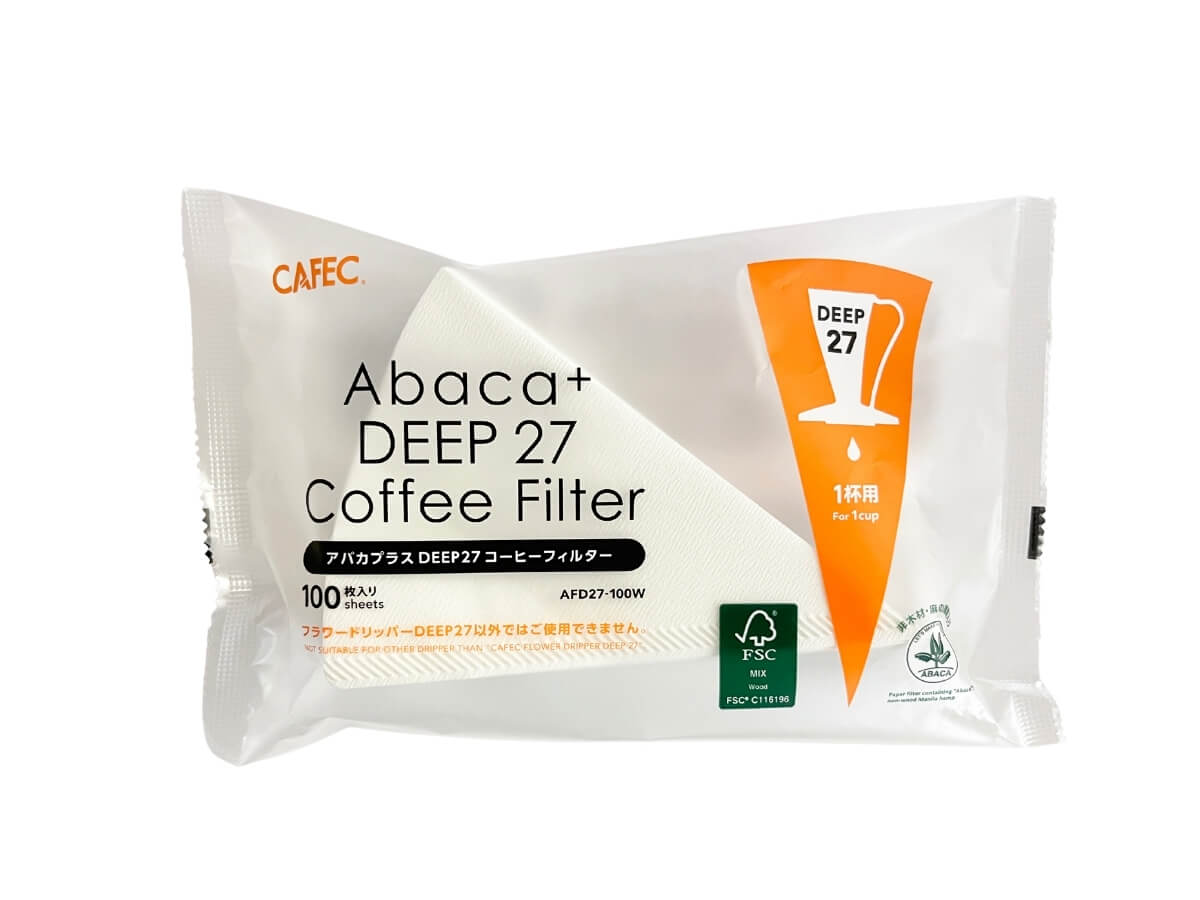 CAFEC | Abaca+ Deep 27 Coffee Filters (100pk)