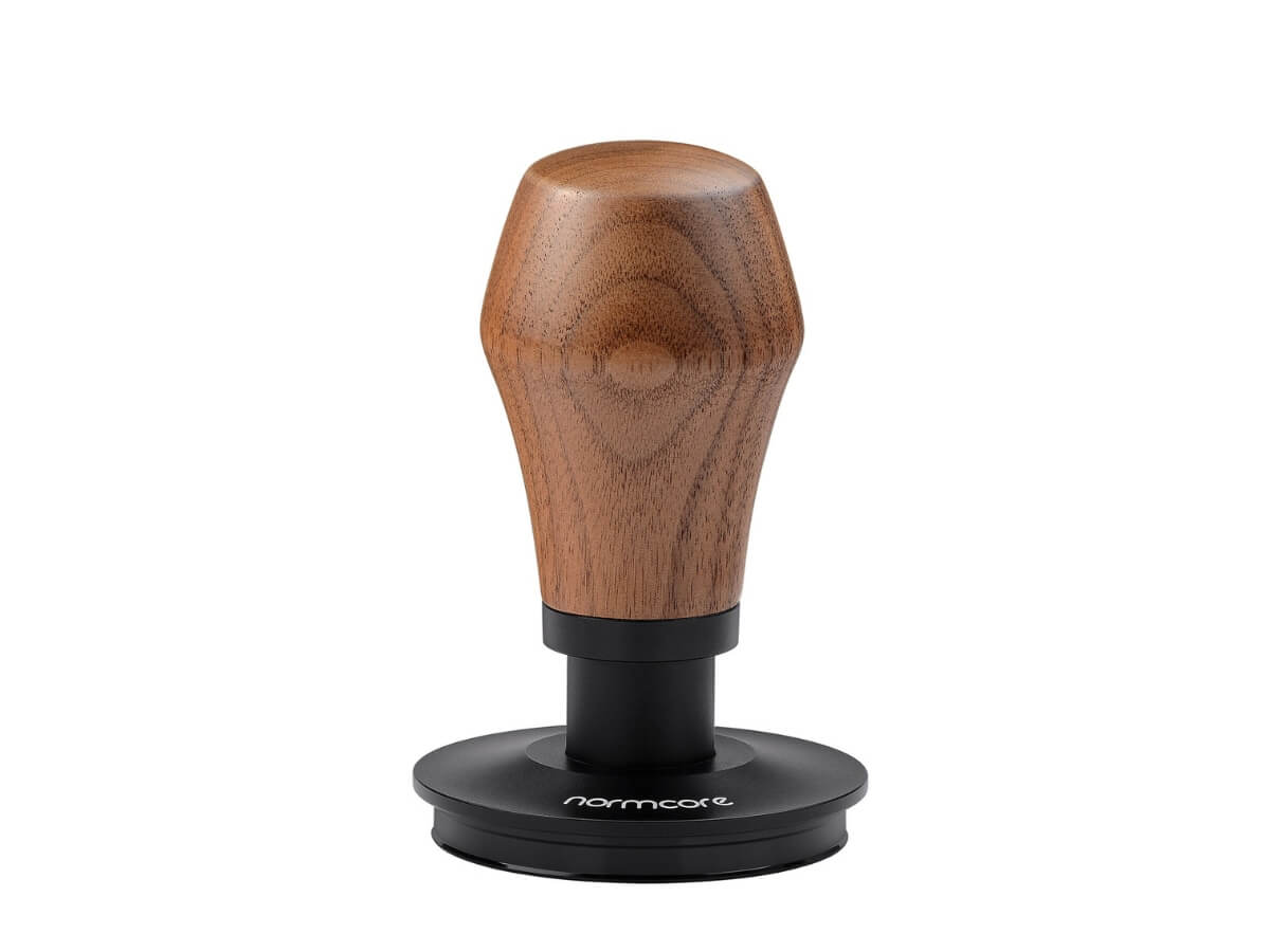 Normcore | Spring Loaded Tamper V4 - Walnut Handle & Titanium PVD Coating