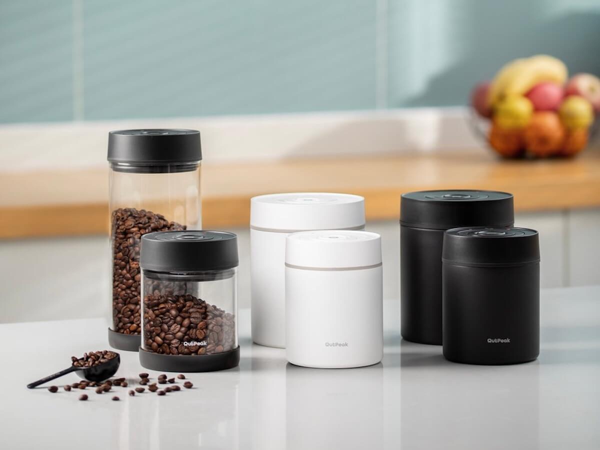 OutPeak | Smart Electric Vacuum Coffee Canister - Space Grey