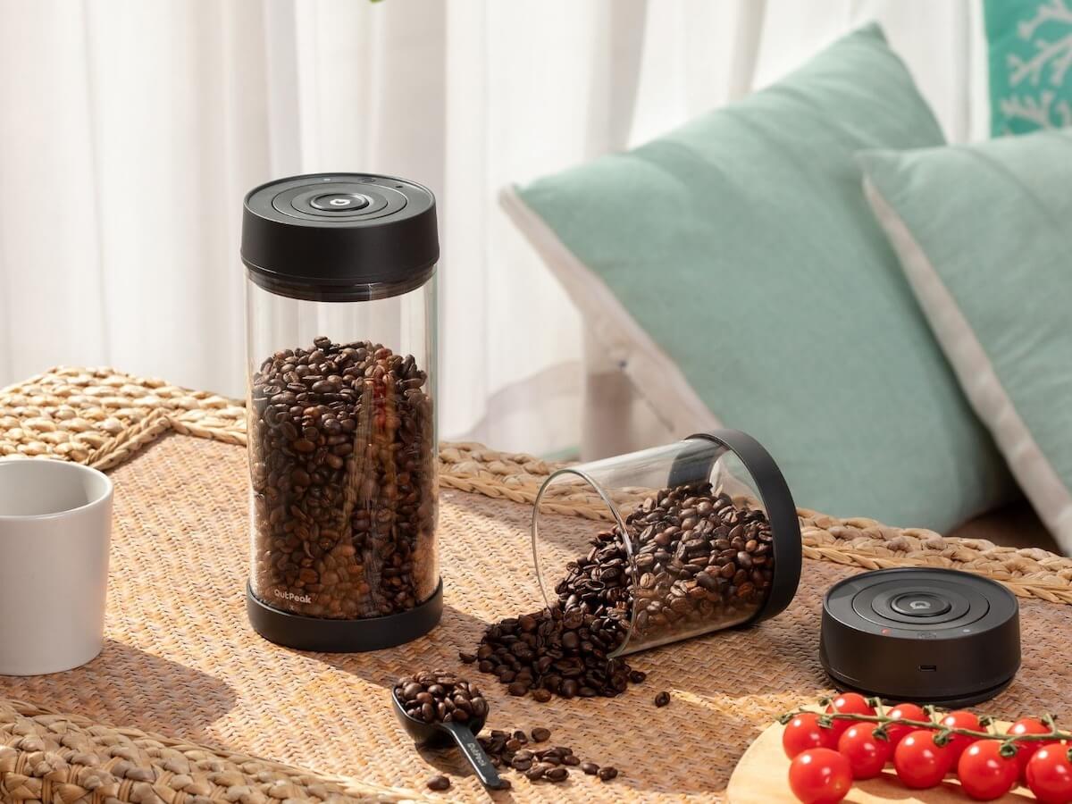 OutPeak | Smart Electric Vacuum Coffee Canister - Glass