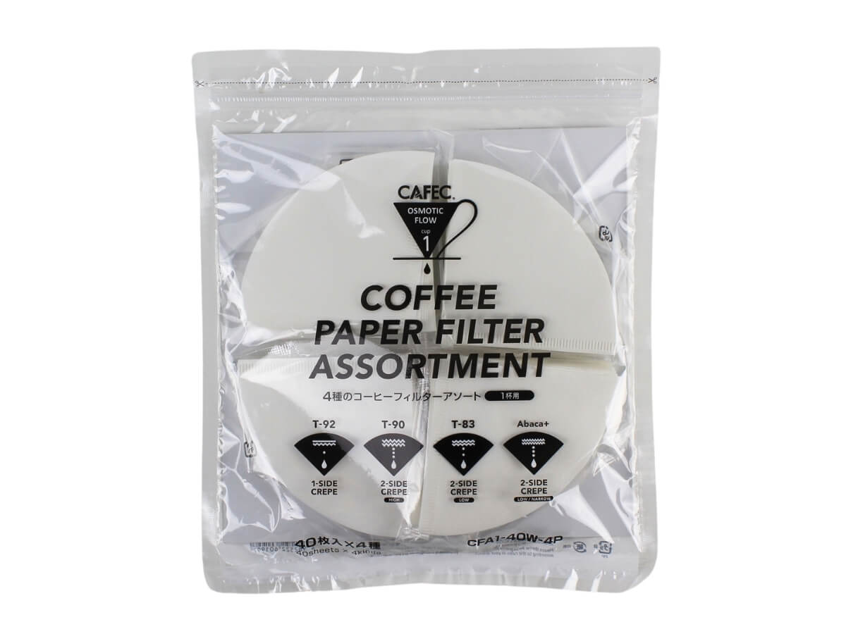 CAFEC | 4P Coffee Paper Filter Assortment (4 x 40pk)